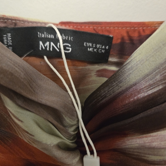 MNG (Bloggers Favorite) Pleated Satin Dress Size Small - Picture 12 of 13